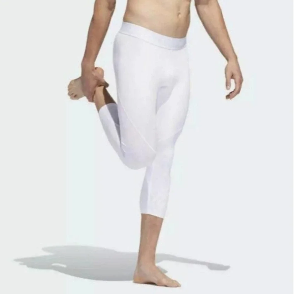 Adidas White 3/4 Tights Alphaskin Size XL New